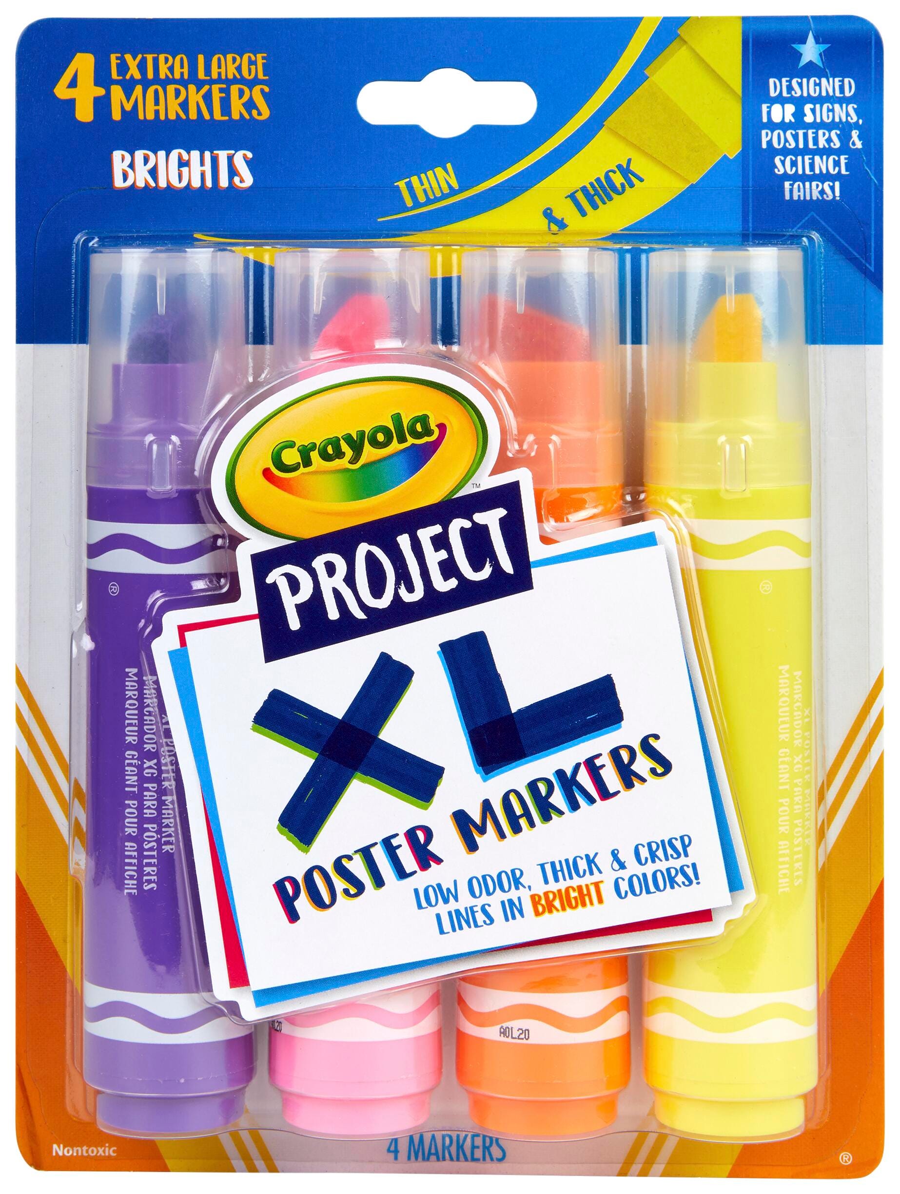 Crayola Project Crayola Project XL Poster Markers, Assorted Bright